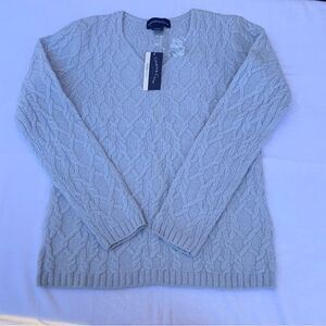 Charter Club Womens Wool Angora Cable Knit Sweater Vintage Size SP